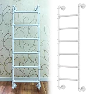 Basement Egress Ladder 9.8Ft Wall Mount Metal Step for Garage Loft Attic Window Well Fire Escape Easy Installation & Safe Access (130cm/51in)