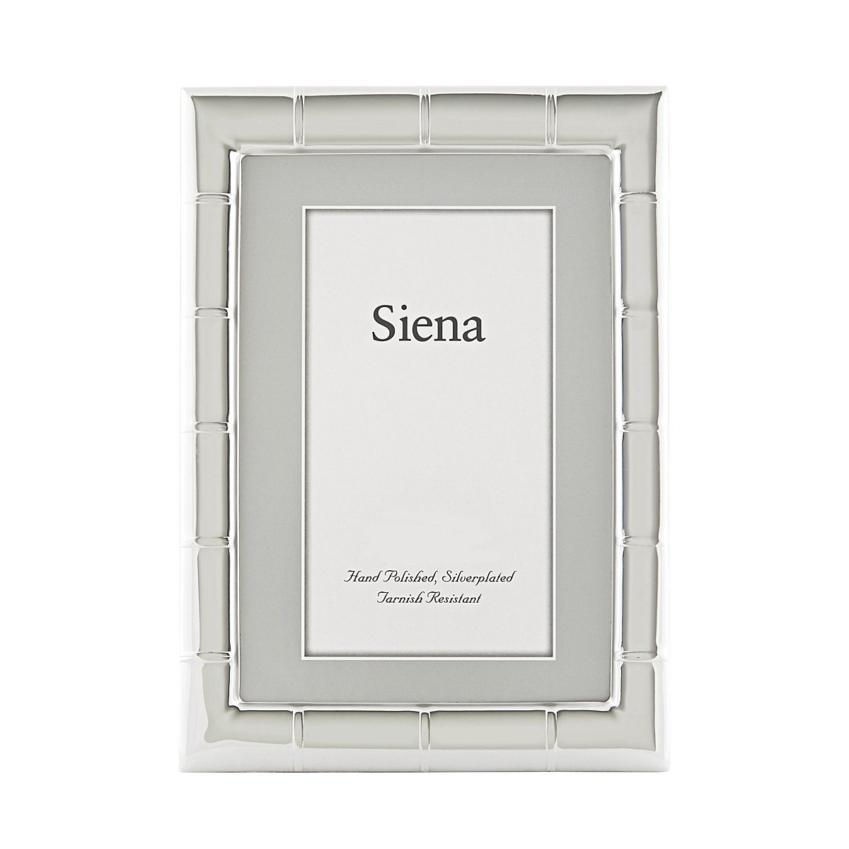 SienaBamboo Collection 4x6" Frame - Silver Plated
