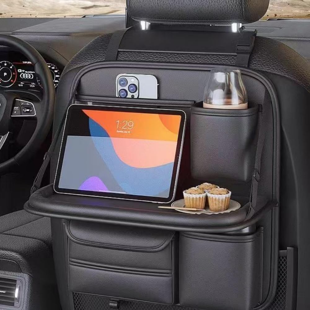 Auto Organizer für Dacia Duster Pick-Up, Autositz Organizer Rückenlehnenschutz Auto Kinder Auto Aufbewahrungstasche Sitzschoner Auto Vordersitze,C