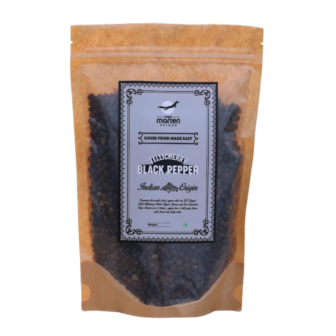 Nilgiri Marten Tellicherry Pepper Bold Whole(Kali Mirch)| 4.25mm diameter Approx| GiTagged| Natural & Pure | Single Origin (500G) (B0D4MDYJSF) Amazon Price History, Amazon Price Tracker