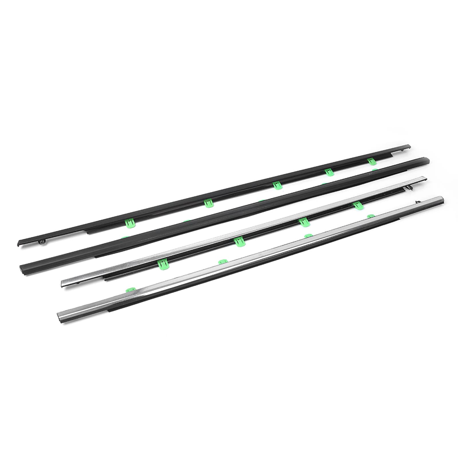 Buy Outside Window Moulding Weather Seal Strip Wind Deflector Rainbars Set OE 72410T0AA01,For