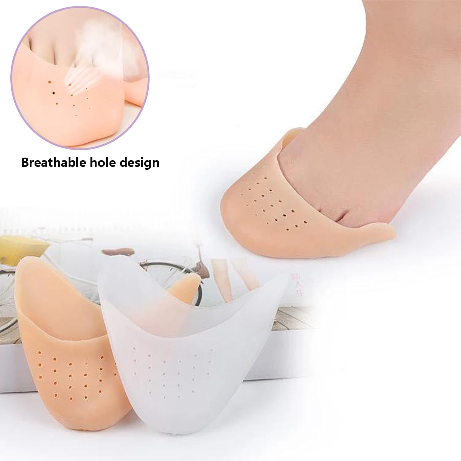 Salvapunte in Silicone Gel Salva Punte,2 Paia Salvapunte in Silicone,Piede Suggerimento Manicotto Per Proteggere Piedi,Copri Dita Salvapunta per Scarpe a Punta Ballet e Danza Classica