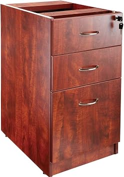 Lorell LLR69604 69000 Series Free Standing Fixed Pedestals, Cherry