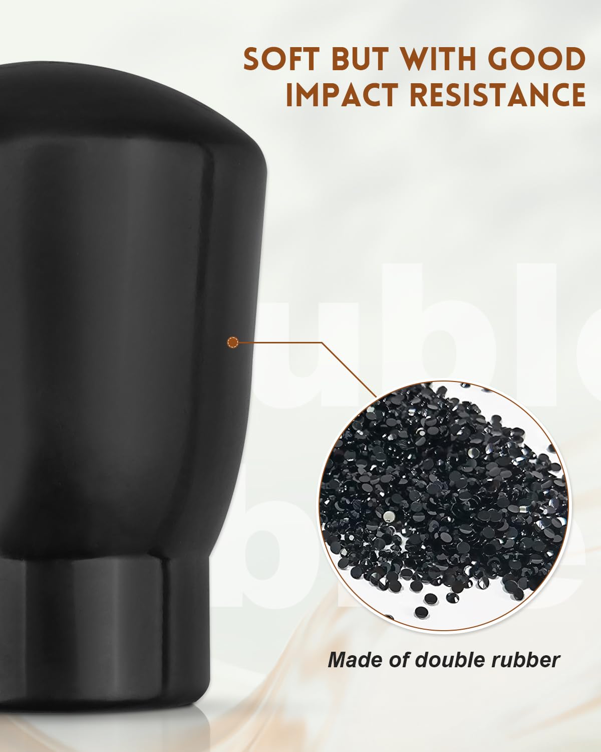 Lot De 6 Butées De Roue De 57 Cm Noires Avec Vis Et Ancrage