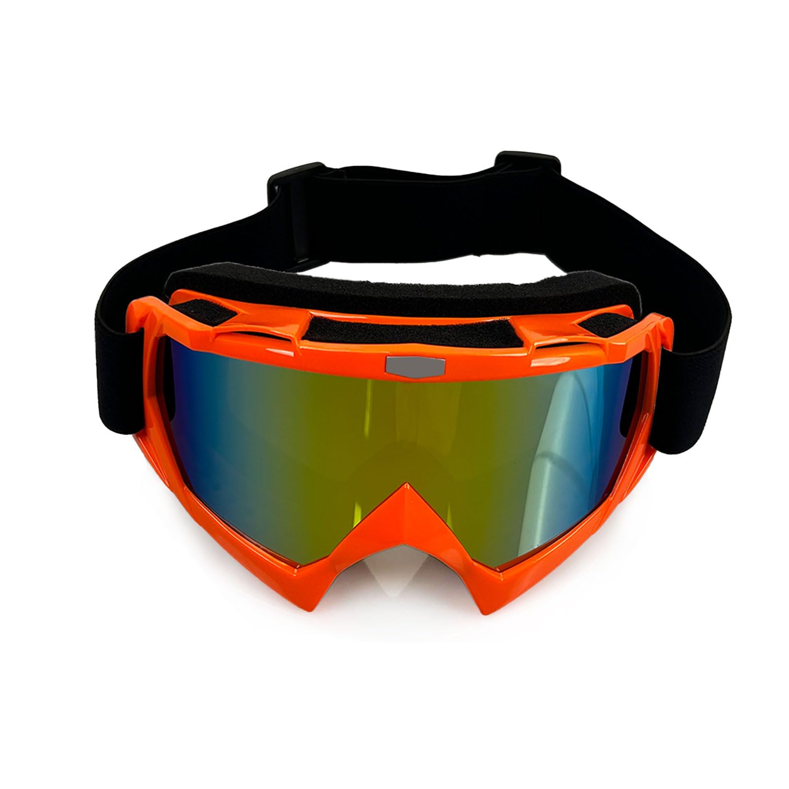 4-FQ Motocross Brille, Motorradbrille, Hochwertige Off Road Racing Crossbrille, Anti Fog UV400 Schutzbrille Sportbrille Retro Radbrille für ATV Dirt Bike（Orange）
