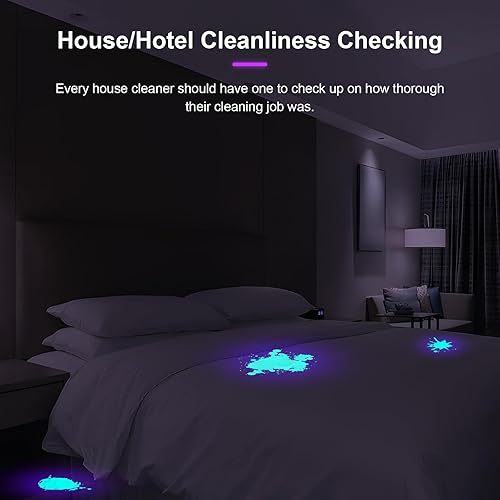 Miniatura 3 de ESCO LITE Escolite - Linternas UV de luz negra, 1280 LED y 51 LED 395 nm, detector de luz negra para orina de perro, gato, mascotas, manchas secas y