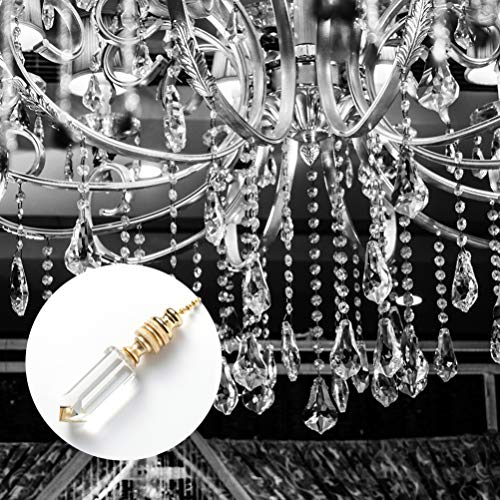 Lurrose 2 Pcs Pingente de Cristal Pingente Extensão de Corrente de Puxar Ventilador de Teto para Lus