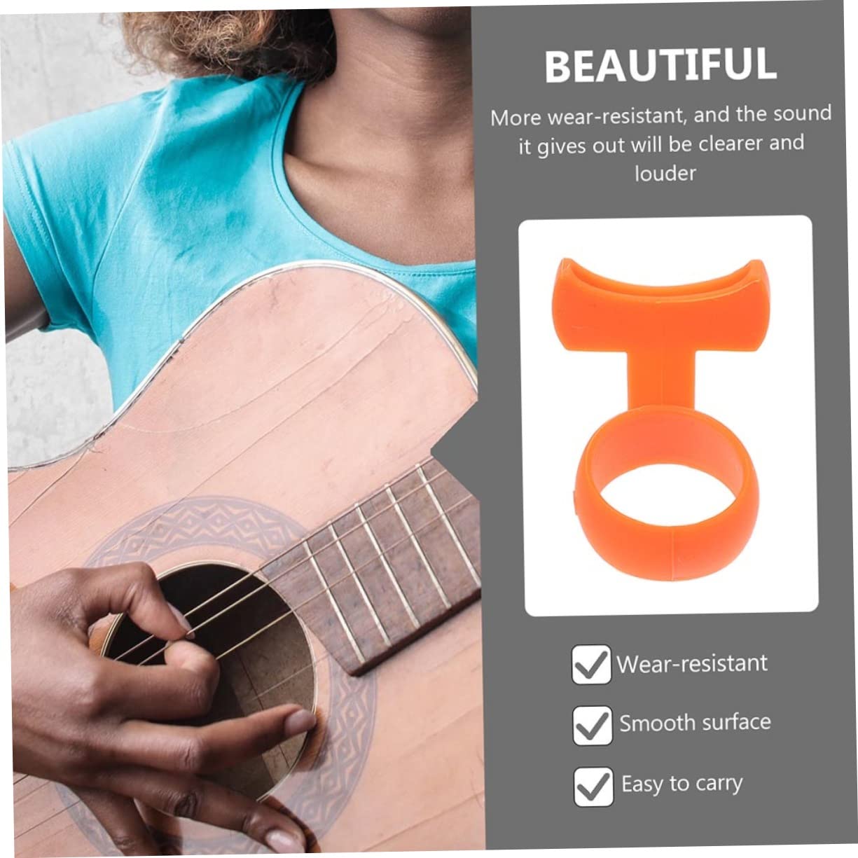 VICASKY 6 Piezas Elegir Cuna De Porta Instrumentos Herramienta De Sujeción De Púas De Guitarra Púas para Guitarra Capacitación Punzón De Púa De Guitarra Jugador Gel De Sílice Orange