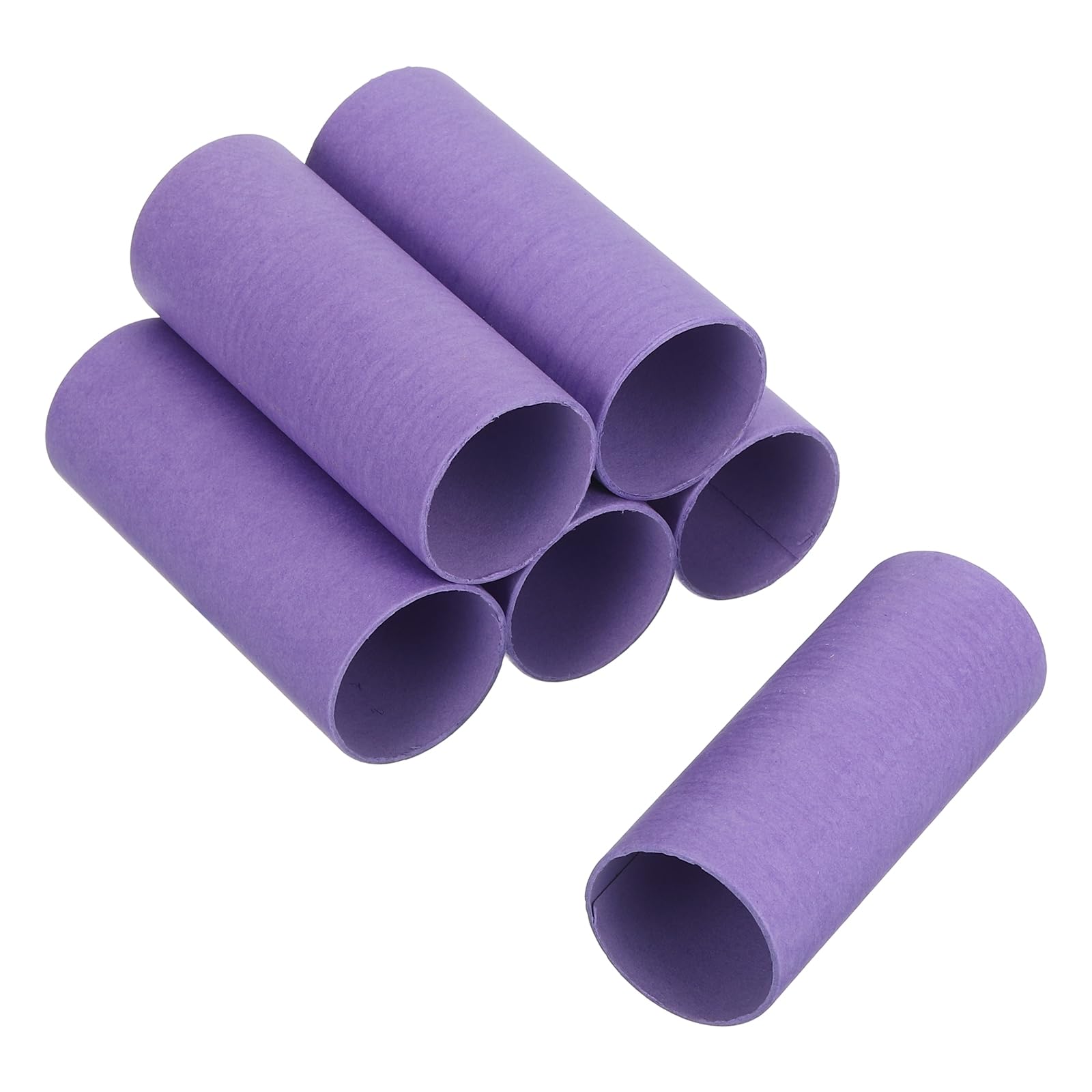 sourcing map 6 Pack Cardboard Tubes for Crafts, Toilet Paper Rolls Corrugated Cardboard Roll for Painting, Drawing, Art Supplies, DIY Projects, 3.94x1.58 Inches,Light Purple