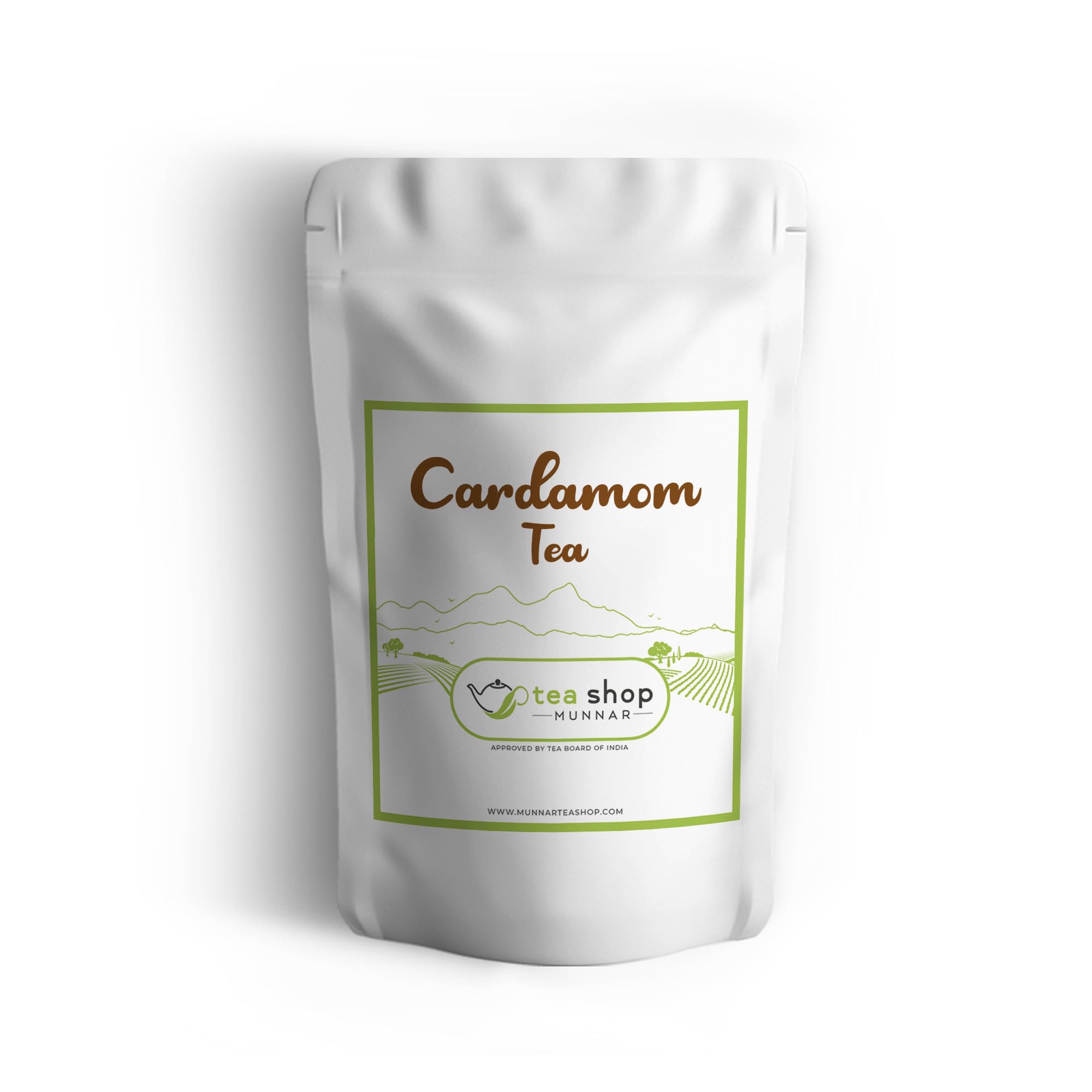 Cardamon Tea - 100% Natural Elaichi Flavoured- Enriched With Pure Cardamom - Kerala Spices - Munnar Tea Shop - 50 Grams