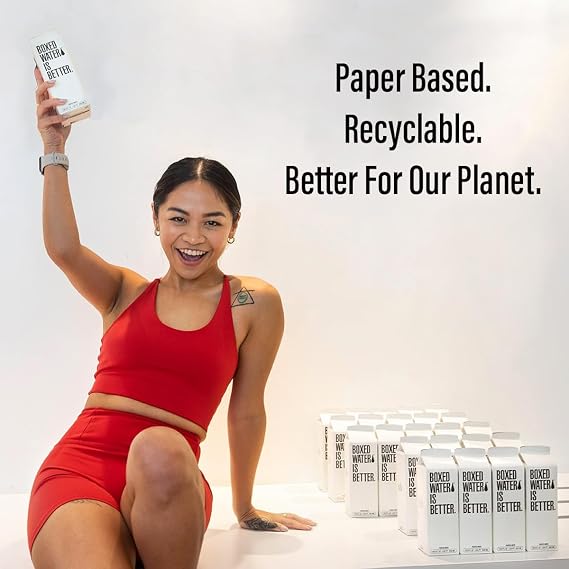 Boxed Water 16.9 oz. (24 Pack) A Sustainable Alternative Better Than Premium Plastic Bottles Purified Drinking Water in Plant-Based Cartons BPA-Free, Refillable & Recyclable Cartons