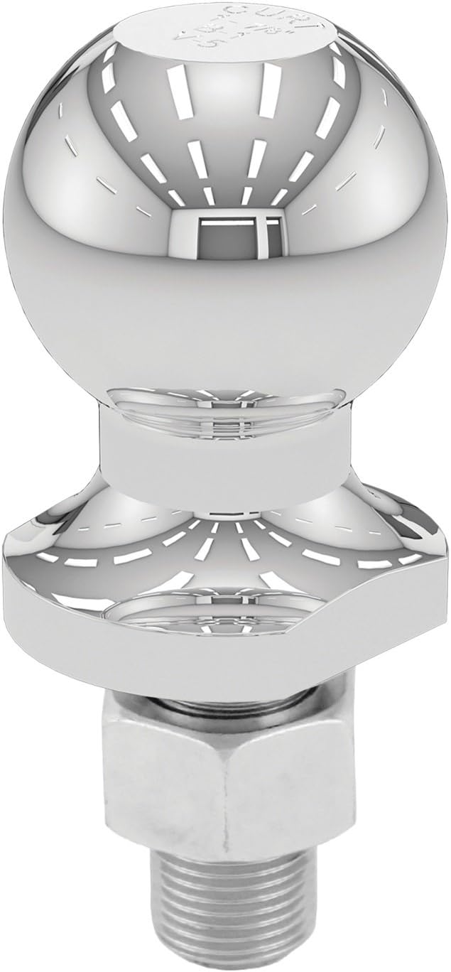 CURT 40061 Chrome Trailer Hitch Ball, 2,000 lbs, 1-7/8-Inch Diameter, 3/4 x 1-5/8-Inch Shank