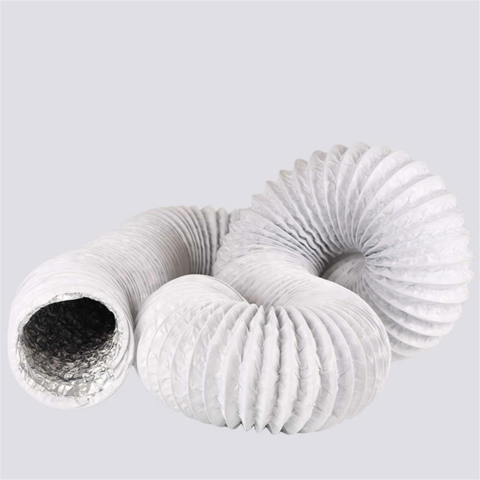 Elastyczny Wąż Powietrza O Długości 19,68 Stopy, Odpowietrznik Z PVC | I Aluminium Do Namiotu HVAC Suszarką(White,16 Inch)