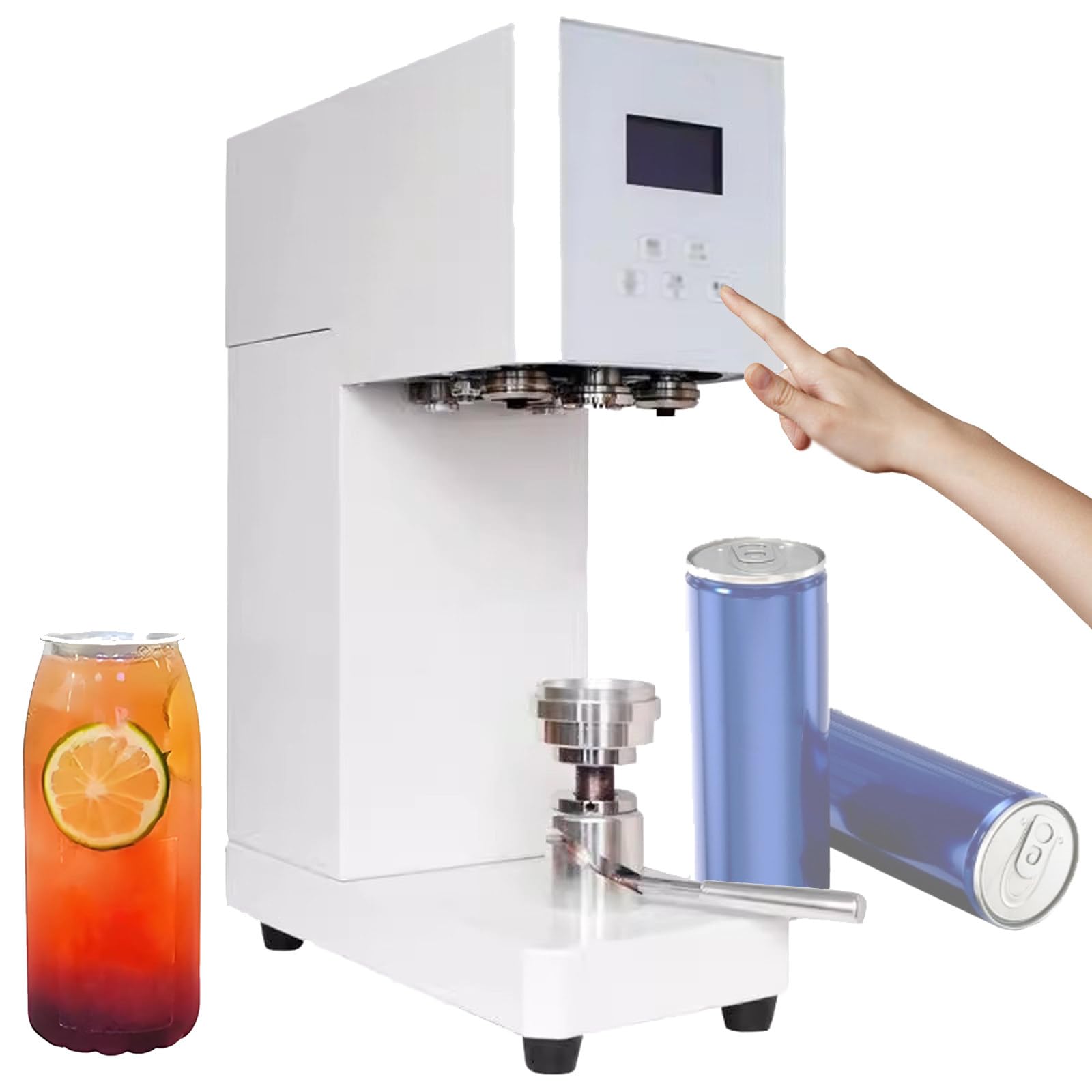 AYCDL Automatic Can Sealer with LED Screen Counter, Adjustable for Home and Commercial Use, greats for Sealing Cans Efficiently