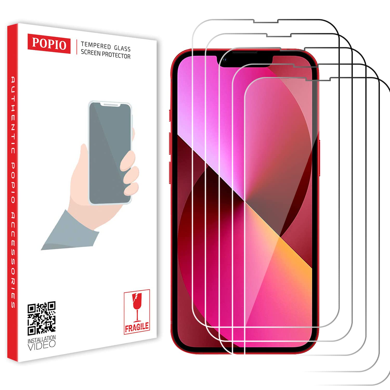 POPIO Tempered Glass Compatible for iPhone 13 Mini (Transparent) Edge to Edge Full Screen Coverage, Pack of 5 (B09TB2P2W1) Amazon Price History, Amazon Price Tracker