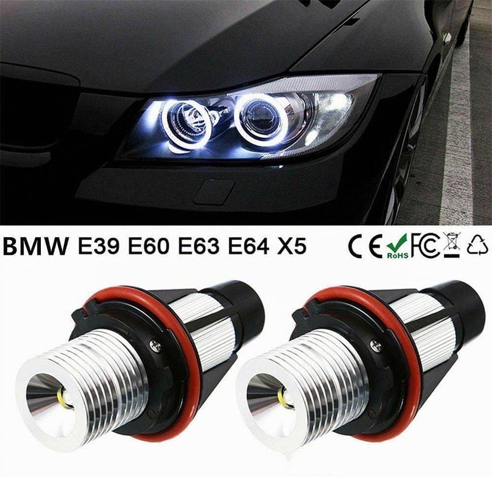 2 ampoules LED Angel Eyes pour BMW E39 E53 E60 E61 E63 E64 E65 E66 E87