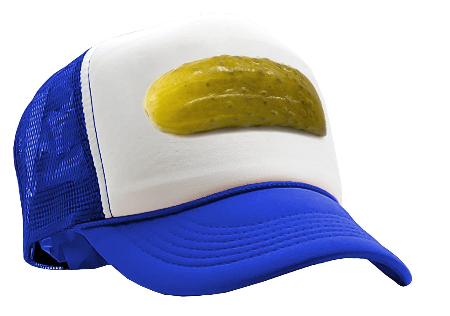 Pickle - Dill Concession Funny fair Carnival - Vintage Retro Style Trucker Cap Hat (Royal)
