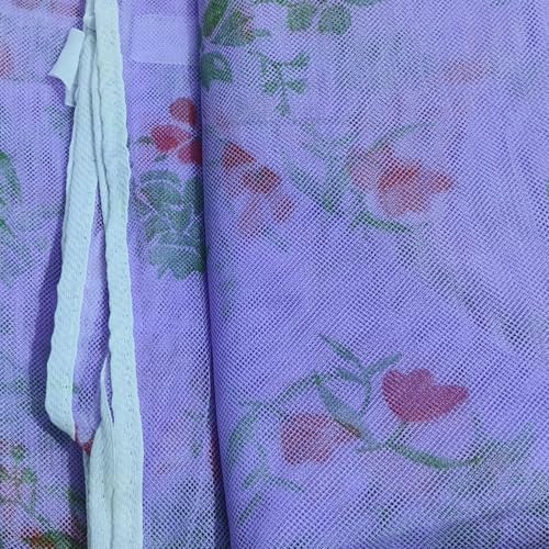 Image of Multicolor Soft Cotton Mosquito net Double Bed King Size | Pure Cotton Mosquito net (Purple, 6X7)