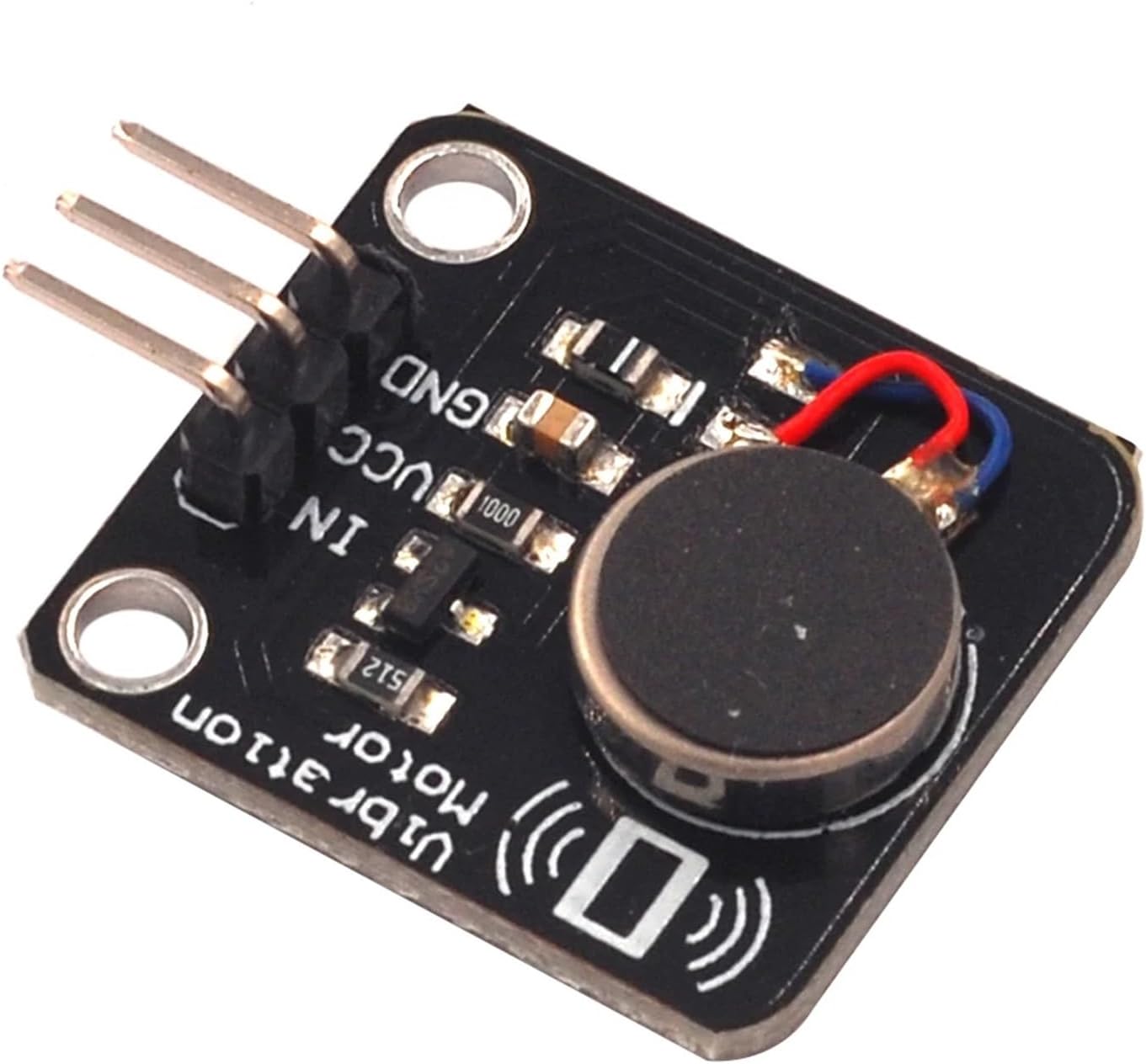5PCS Vibration Motor Switch Toy Sensor Module DC 5V Mobile Phone Vibrator for R3 DIY Kit 9000RPM(Black)