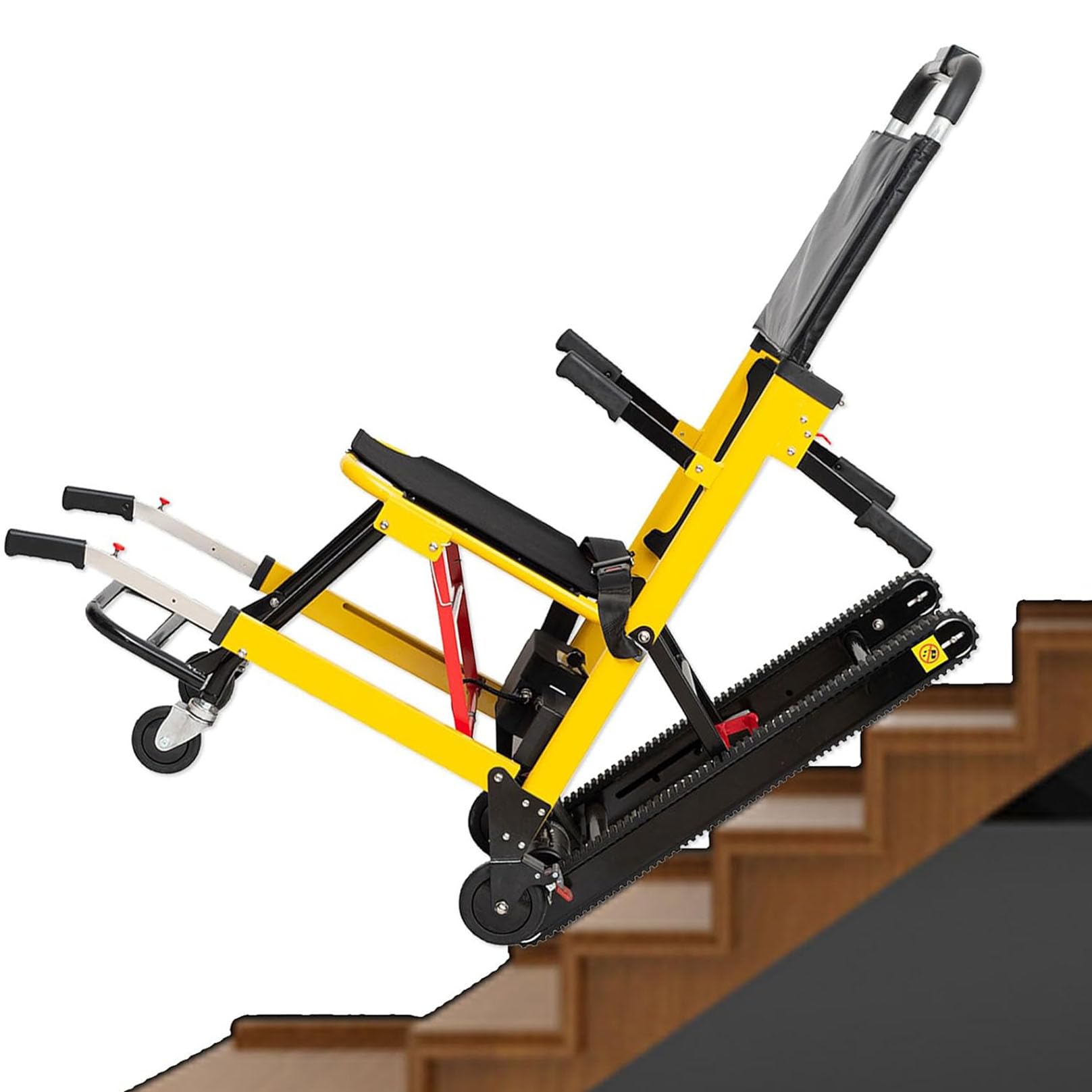 Silla de ruedas eléctrica para subir escaleras, capacidad de carga de 370 libras, elevador portátil motorizado para ancianos, incluye batería de litio