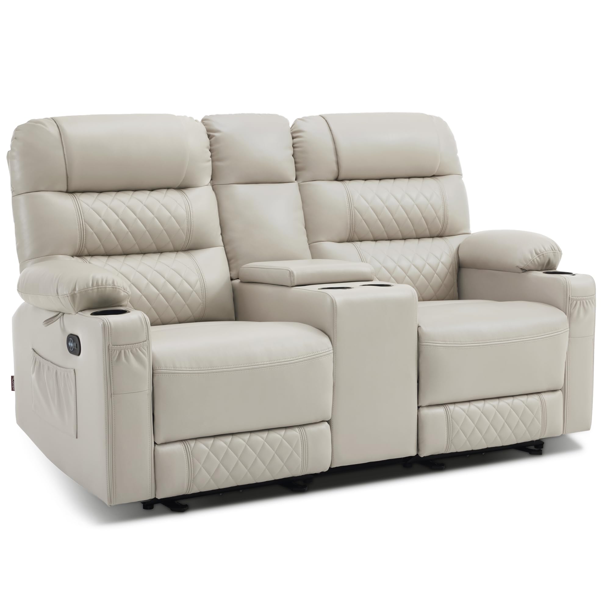 Amazon.com: MCombo Power Loveseat Recliner with Console, Electric ...