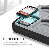 Vista 4 de FYY Switch Game Case for Nintendo Switch with Mirco SD Cards Holder, Portable Switch Game Card Case with 24 Game Card Slots & 24 Micro SD Card