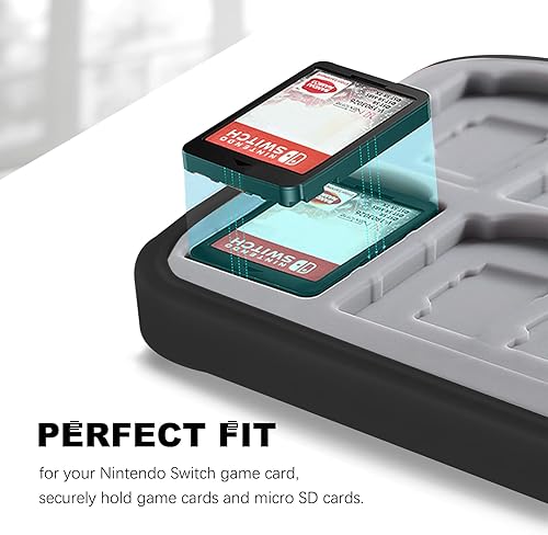 Miniatura 4 de FYY Switch Game Case for Nintendo Switch with Mirco SD Cards Holder, Portable Switch Game Card Case with 24 Game Card Slots & 24 Micro SD Card