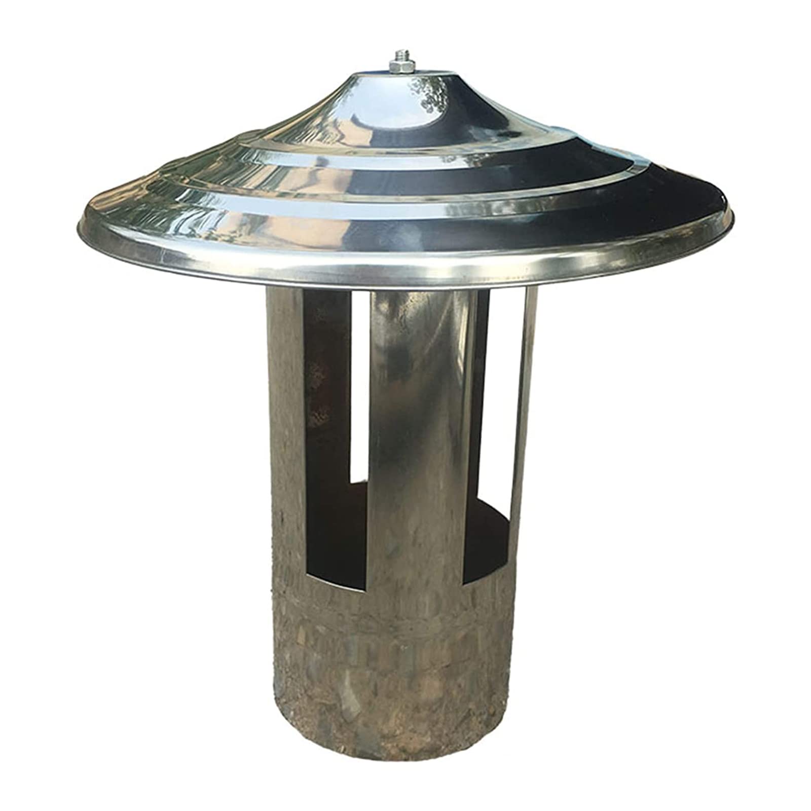 Tapa de Chimenea de Acero Inoxidable, protección contra la Lluvia, protección contra Incendios, Tapa de ventilación Redonda, Tapa Protectora de conductos, 10 cm