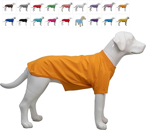 Lovelonglong 2019 - Ropa para mascotas, Disfraces para Perro, Ropa Camisetas en blanco para Perros Grande Medianos Pequeños 100% Algodón 18 Colores,