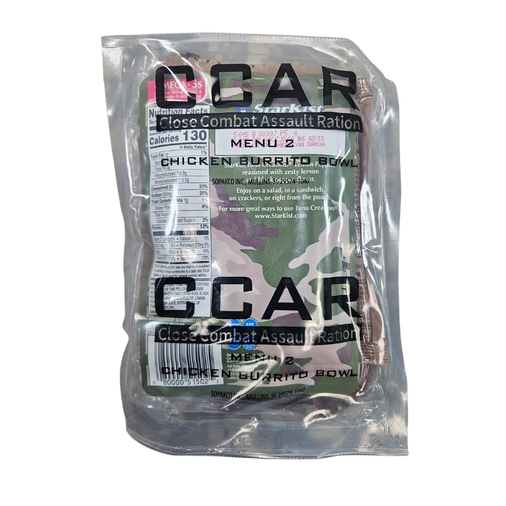アメリカ　レーション　MRE クロース・コンバット・アサルト・レーション Amazon.com: Authentic USGI Close Combat Assault Ration [CCAR] 24