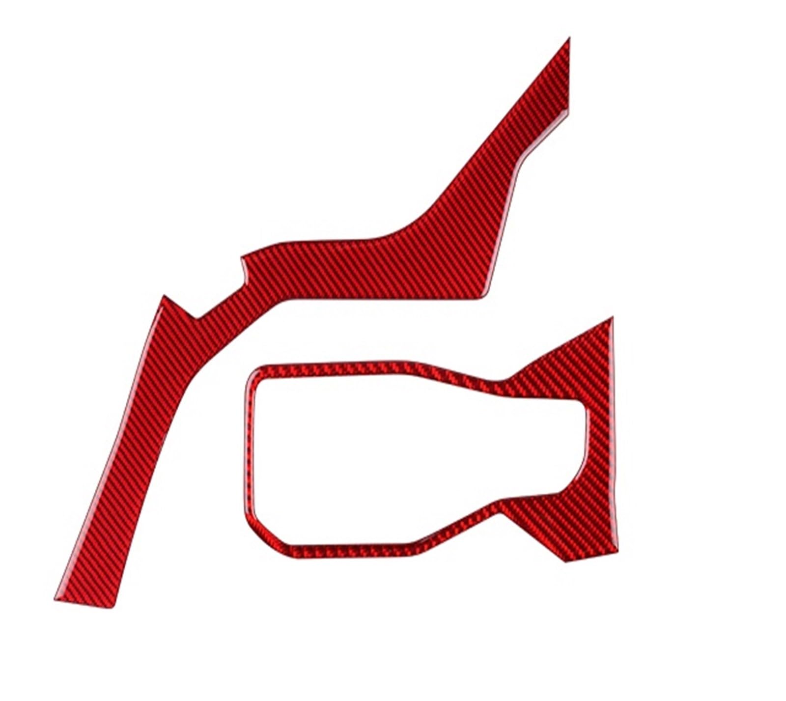 Interior Trim for Mustang GT for Dark for Horse for EcoBoost 2024 2025 2026 LHD RHD Center Console AC Outlet Trim Sticker Cover Trim Sticker(Type B for LHD Red)