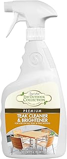 STAR BRITE Outdoor Collection Teak Cleaner & Brightener - One-Step Teak Restoration, Renew Weathered, Gray Teak for Refinishing or Oiling - 32 OZ Spray
