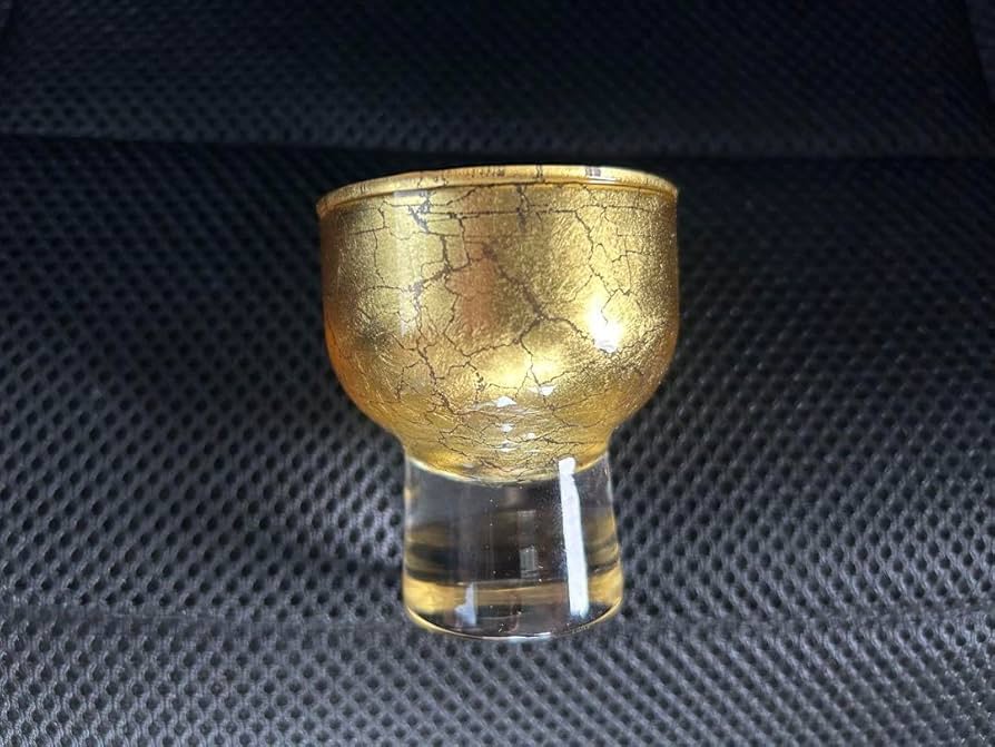 金沢箔 冷酒グラス、内金（金箔）内銀（アルミ箔）2個セット