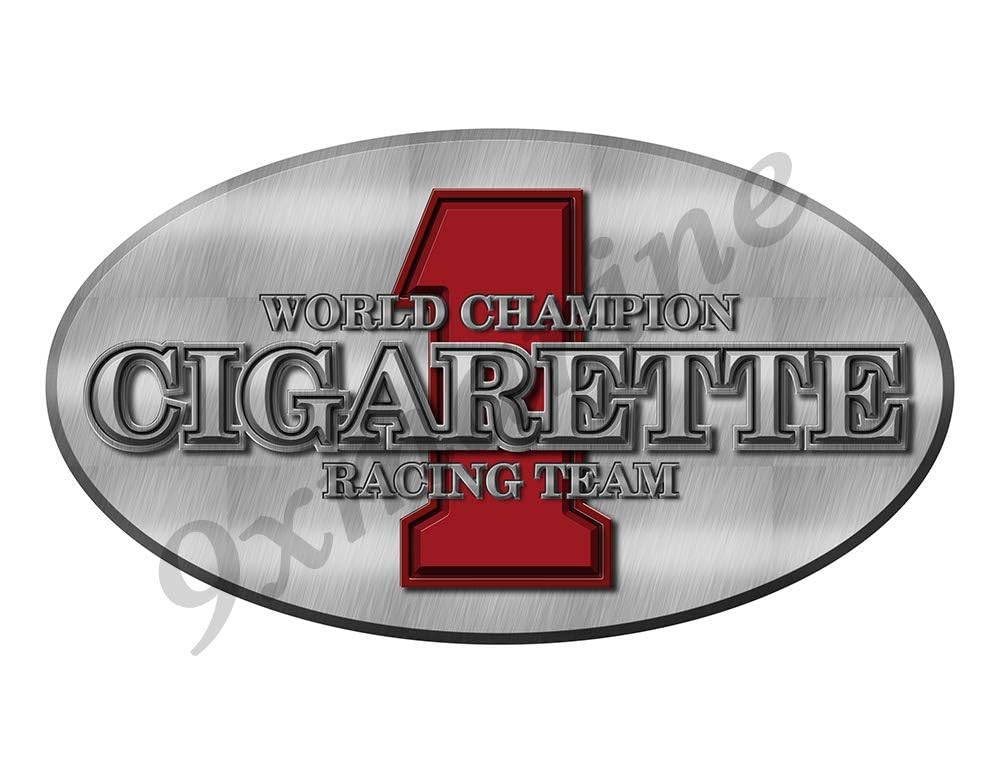 Amazon.com: One Cigarette Oval Sticker. Brushed Metal Style
