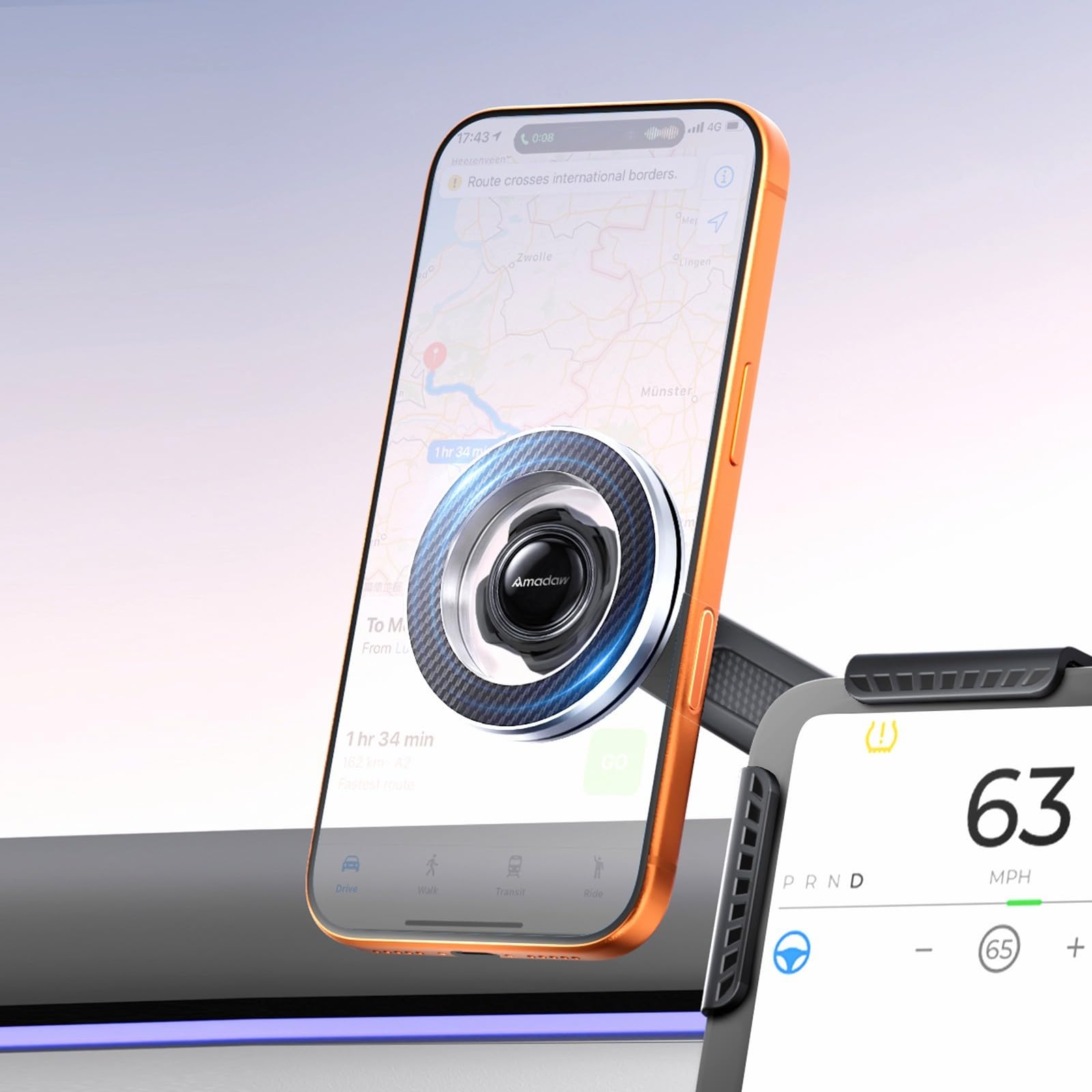 Upgraded MagSafe Tesla Phone Mount for Model Y Juniper & Model 3