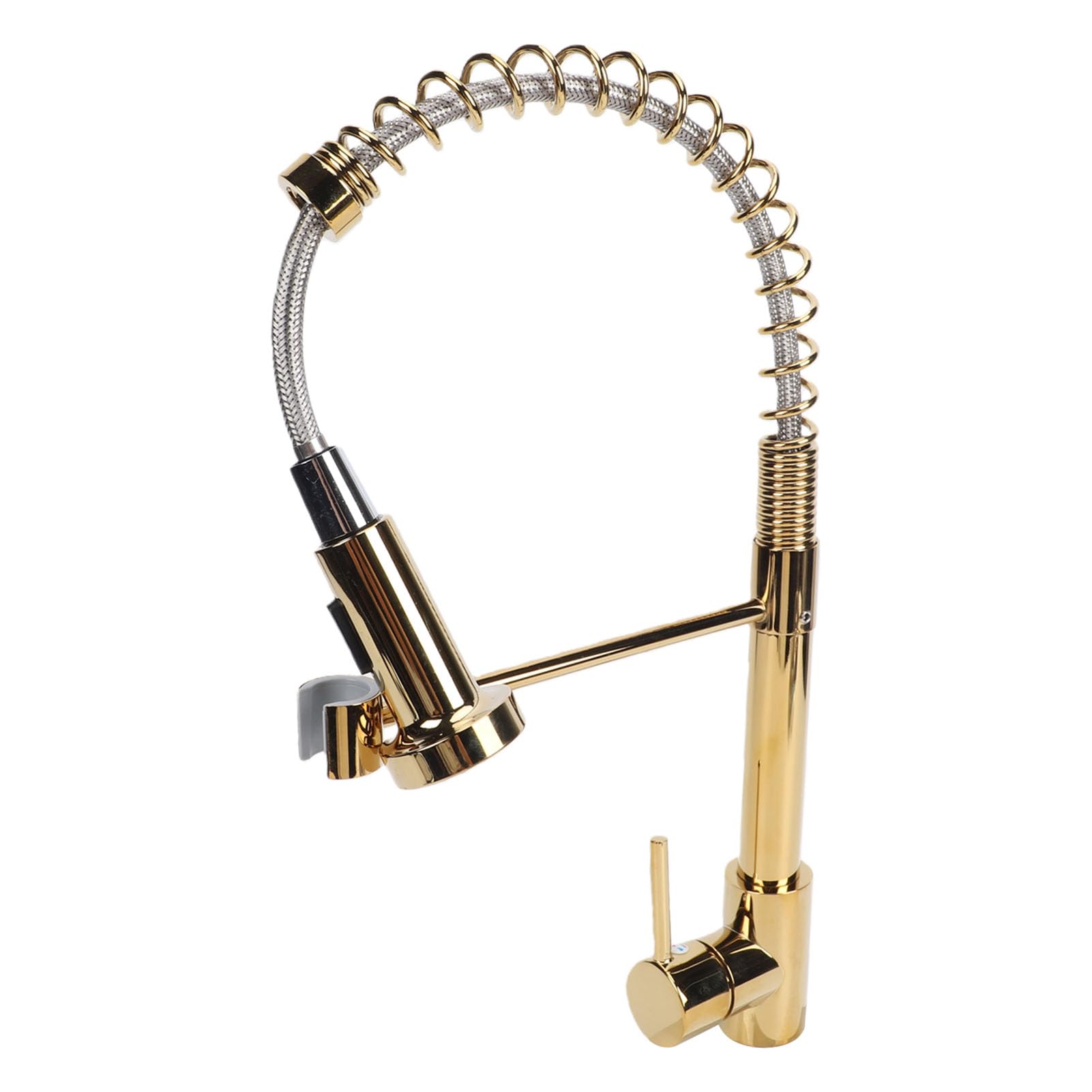 Yctze RV Kitchen Faucet Wyciągany Opryskiwacz Jednootworowy Kran Zlewowy ze Stali Nierdzewnej z 2 Trybami Przepływu Wody i Przedłużanym Wężem do Pralni RV Boat Yacht Motorhome