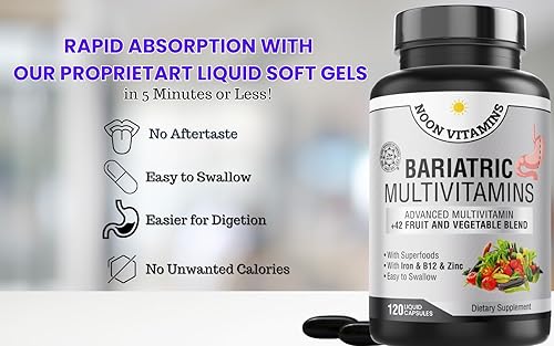 Miniatura 3 de Multivitamínico bariátrico con hierro para mujeres y hombres, mezcla todo en uno de 42 superalimentos para energía y apoyo inmunológico,