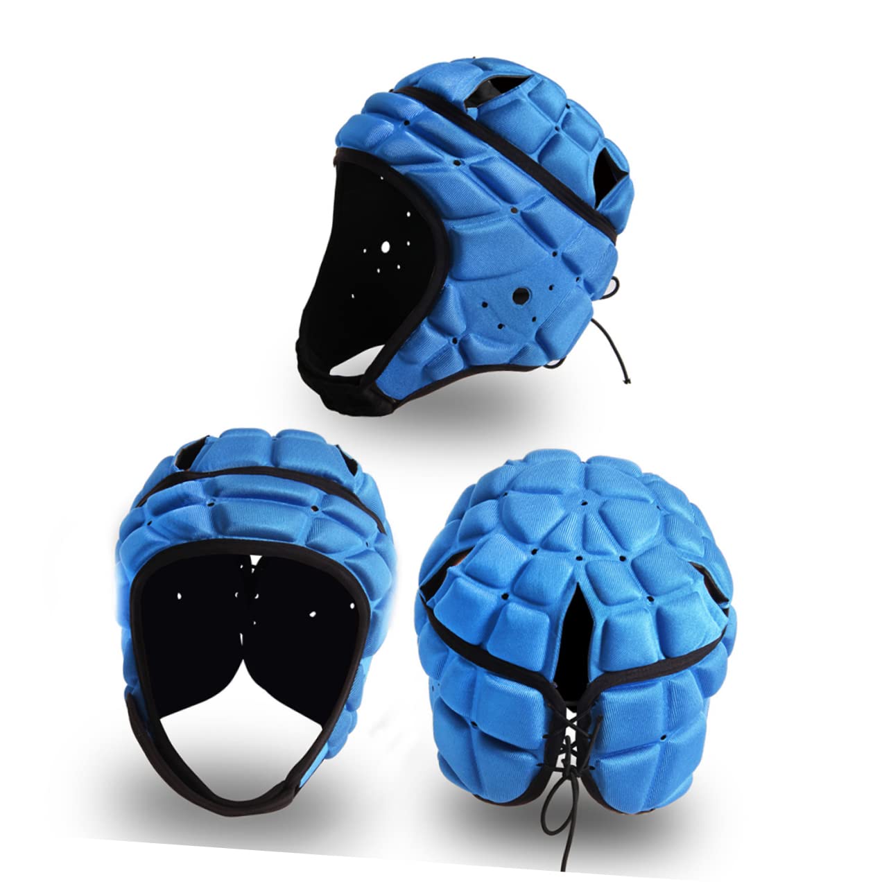 Sosoport Niños 3 Piezas Deportes Gorro de melé Casco Acolchado Suave Gorra de Rugby Cascos para Adultos Casco de Portero Casco de Patinaje Anti choques Gorra de Futbol transatlántico