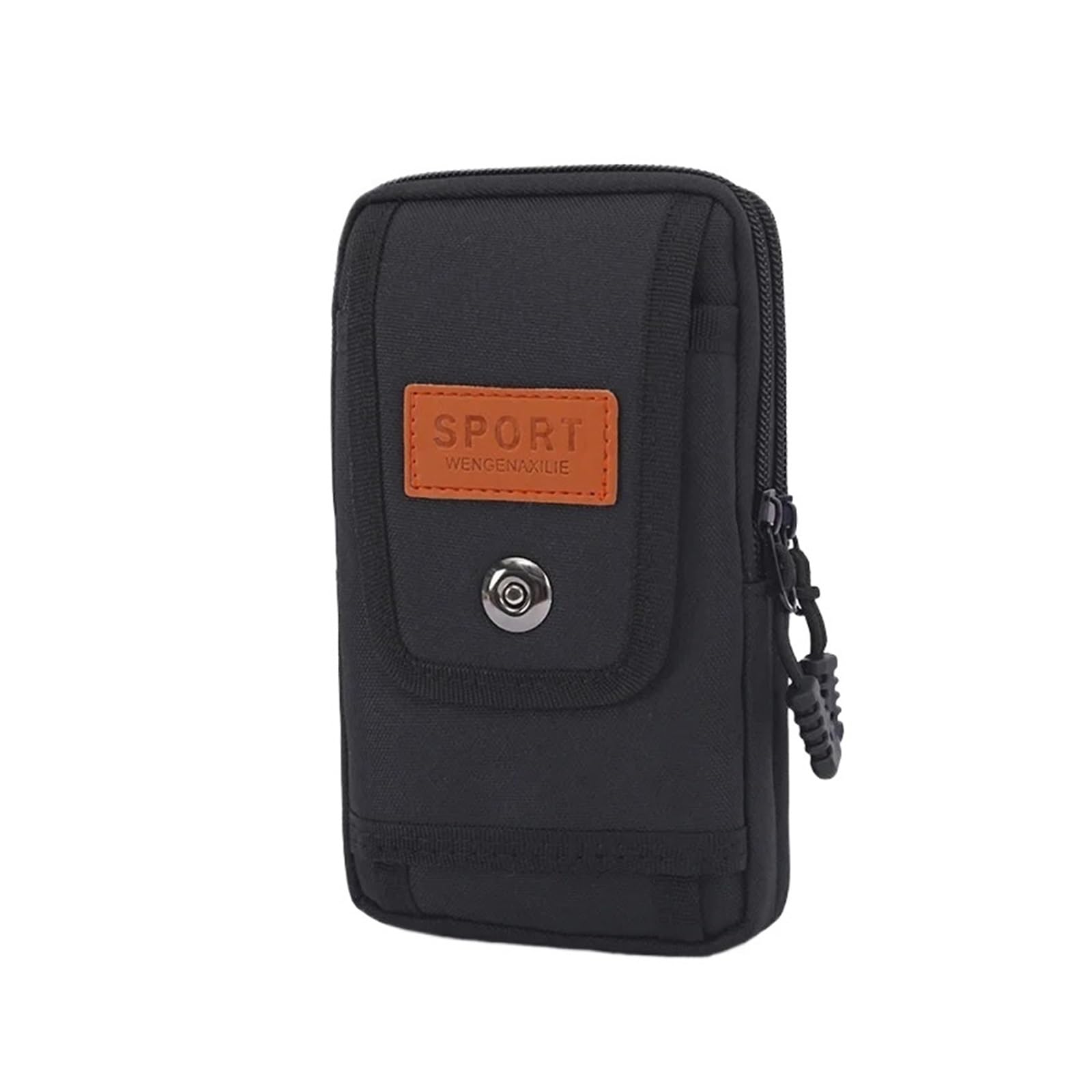 Pochette téléphone tactique imperméable 16,5 cm sac banane EDC robuste noir - 8