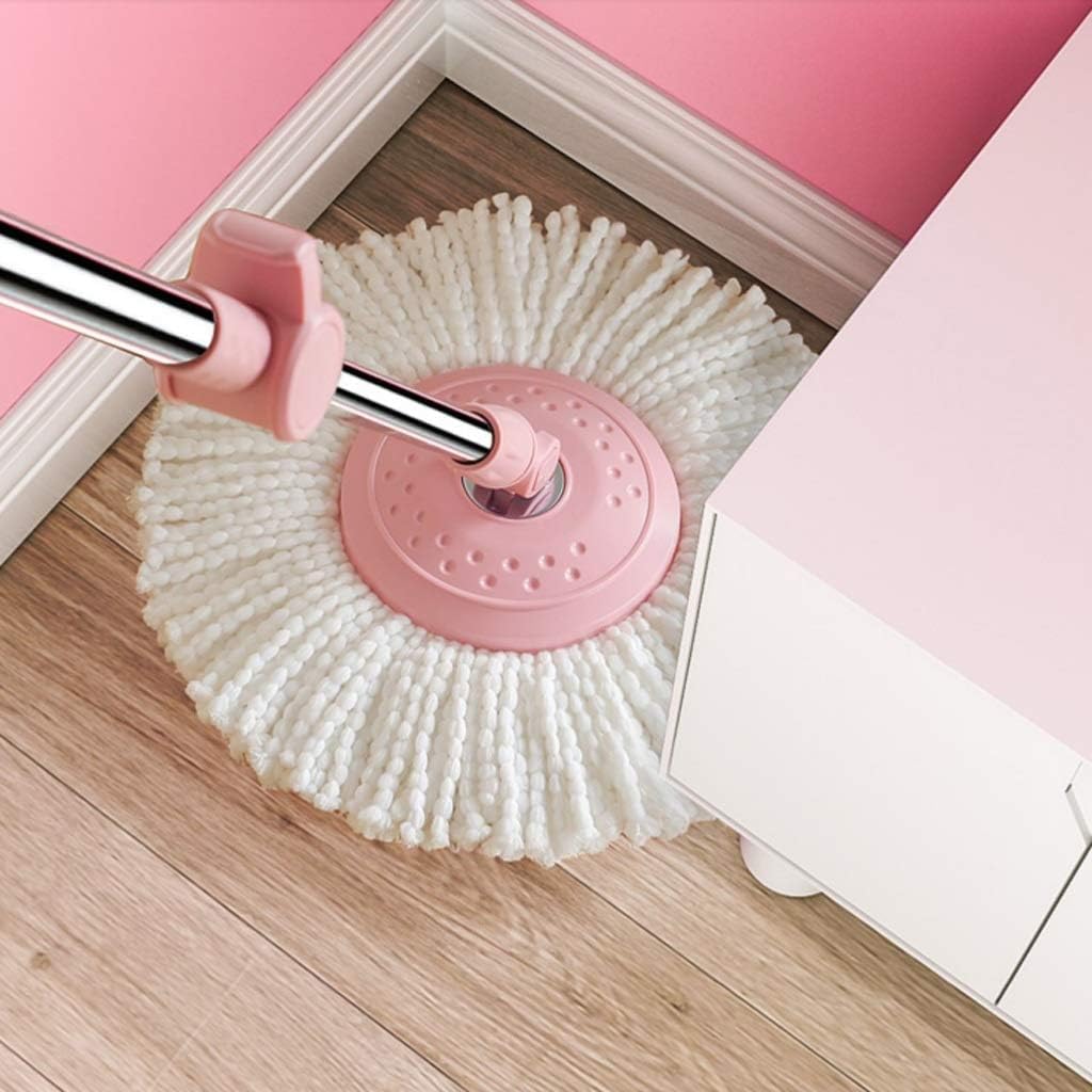 Spin Mop Und Set Mikrofaser Mop - 360 Magic Spinning Mop Und Für Die Reinigung Von Haood Lamite Fliesenböden, Pink, 4 MOP Heads