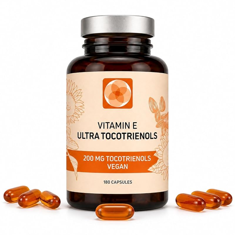 Procapsin Vitamina E com Tocotrienóis 200 mg, vegana, 180 cápsulas