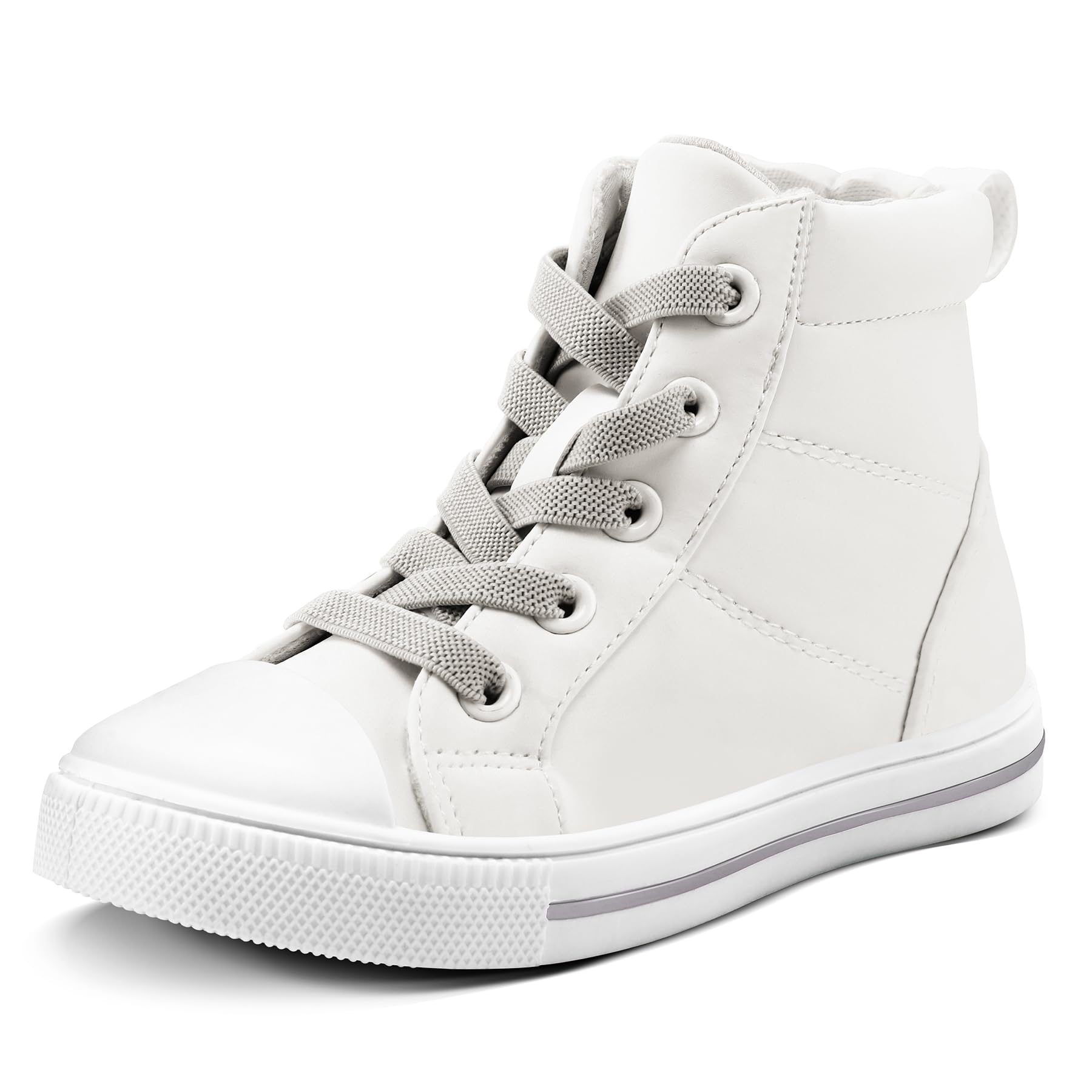 K KomForme Kids Sneakers for Boys and Girls Toddler Canvas High Top Walking Causal Shoes with Zipper