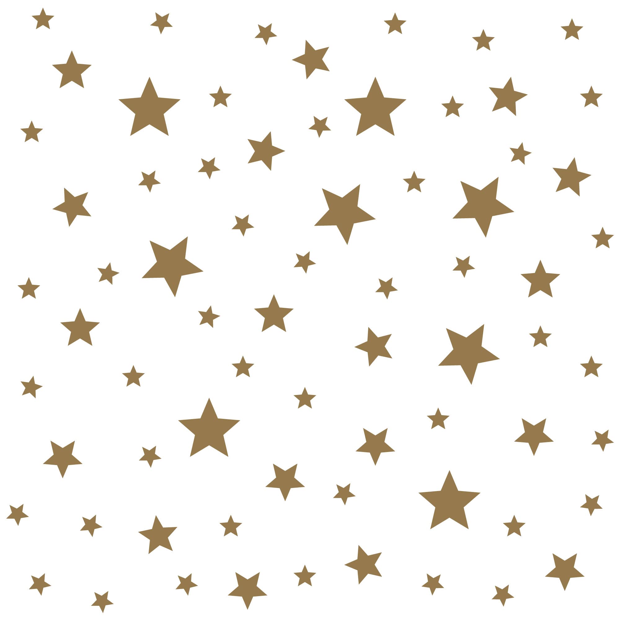 Stickerscape Star Wall Stickers (Standard - 1 Sheet - Gold) | Space Wall Stickers for a Night Time Themed Bedroom or Nursery | Easy to Apply, Cleanly Removable