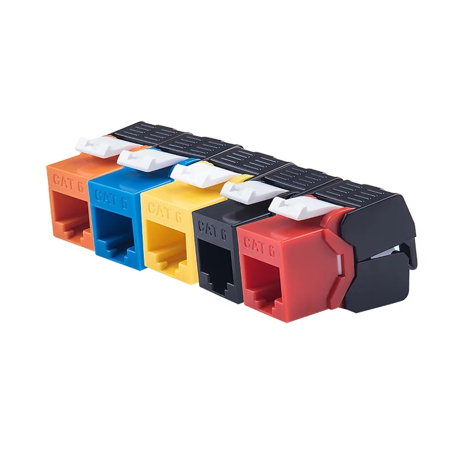 Módulo de red Gigabit Ethernet RJ45 CAT6, conexión sin herramientas (50 piezas, colores mezclados)
