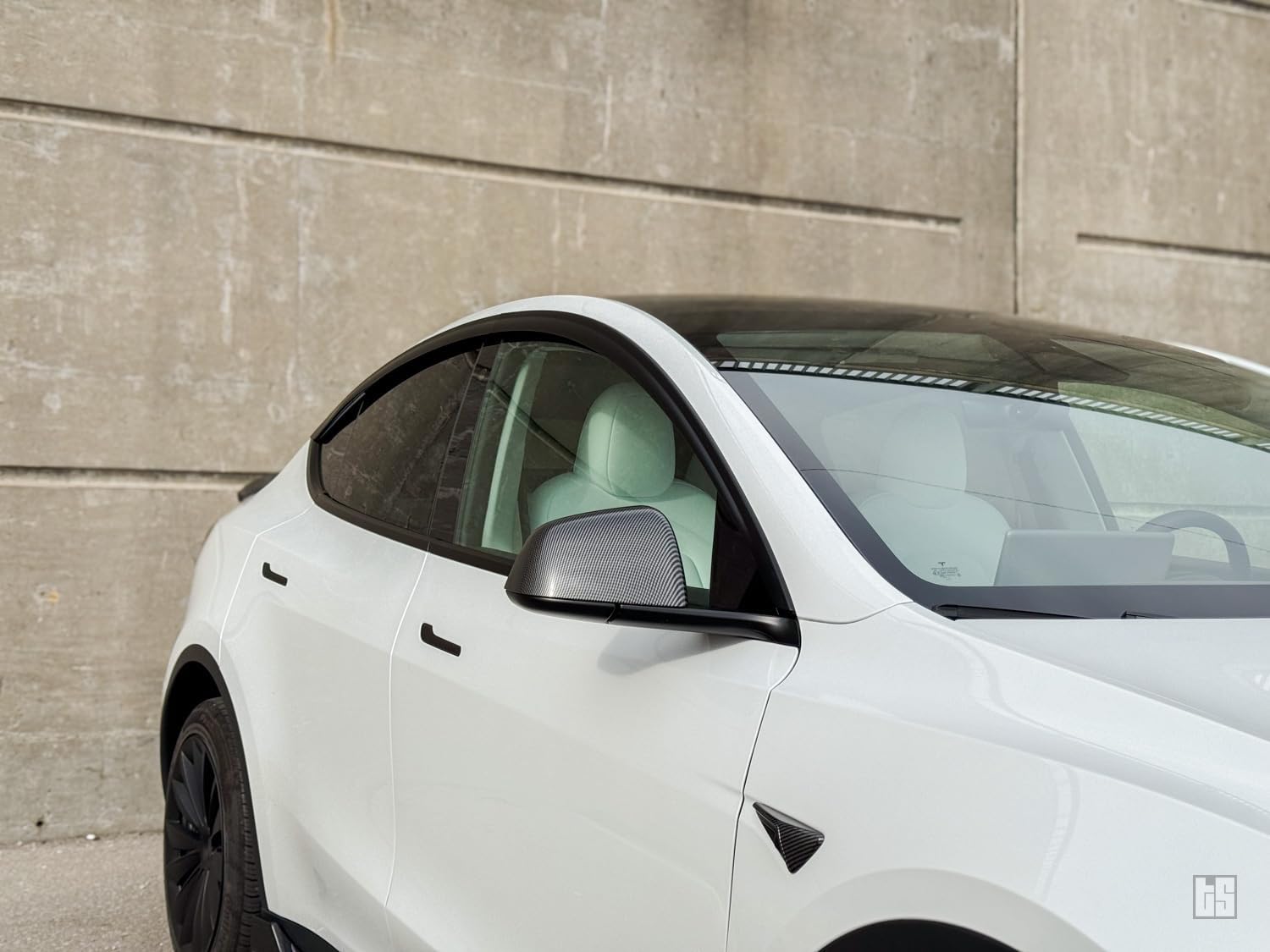 Tesloid.com Window Visors for Tesla Model Y – Rain & Wind Protection for a Quiet and Comfortable Drive (Model Y)