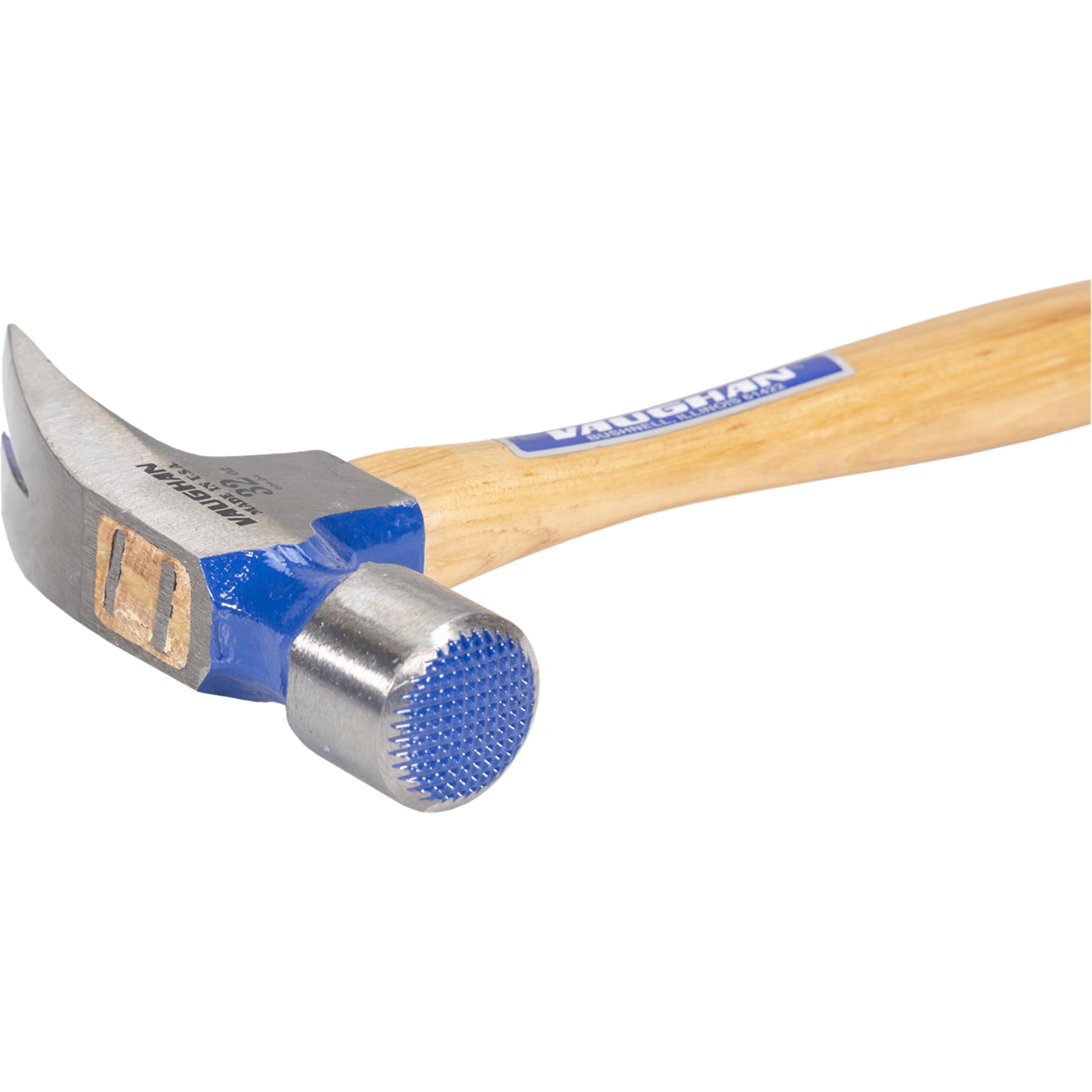VAUGHAN Hickory Handle 999 Series Framer Hammer, 32 oz Milled Face