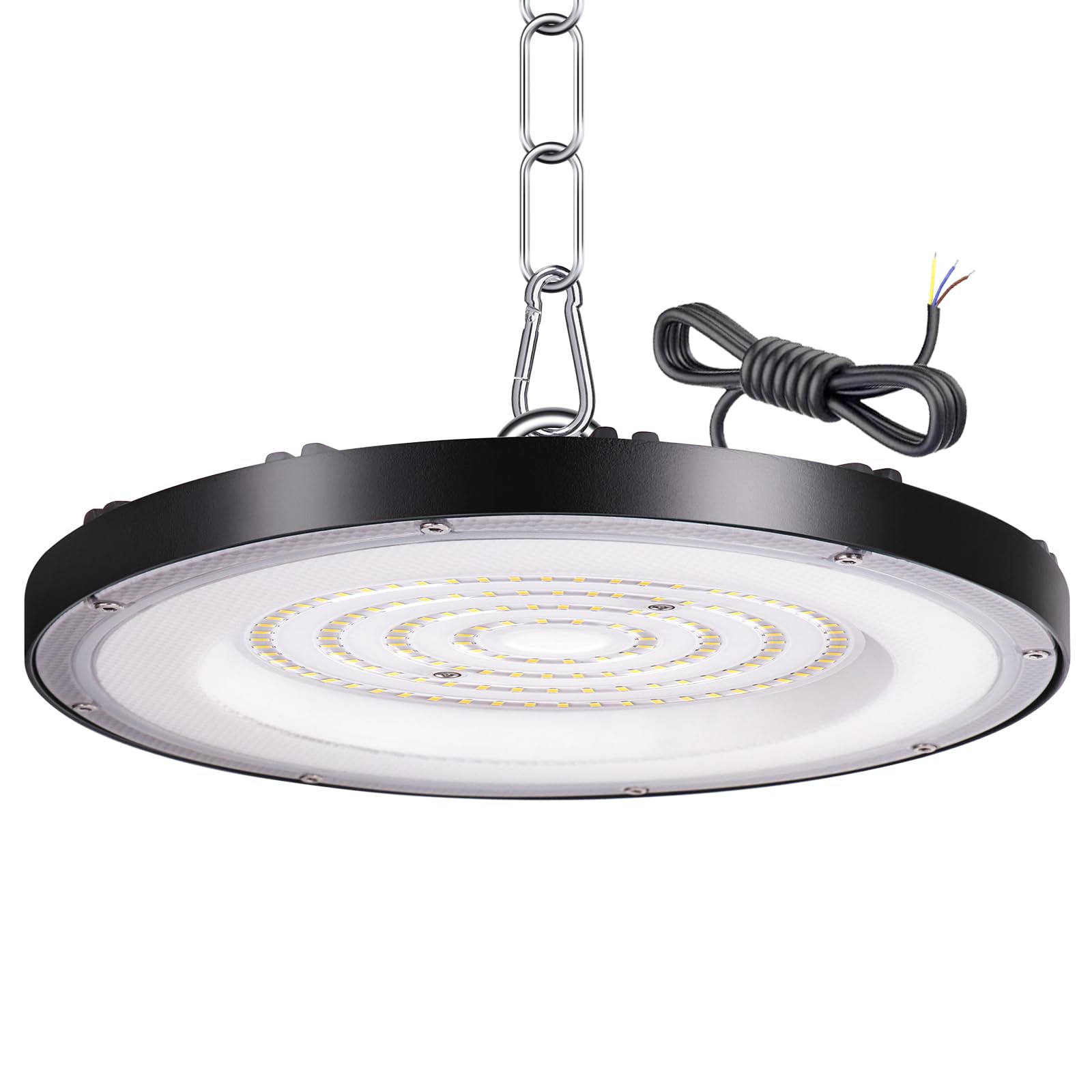Foco LED UFO 100 W, 6000 K 10000 LM 144 LEDs Lámpara UFO industrial blanco frío High Bay IP65 impermeable taller para garaje almacén fábrica estadio cubierto