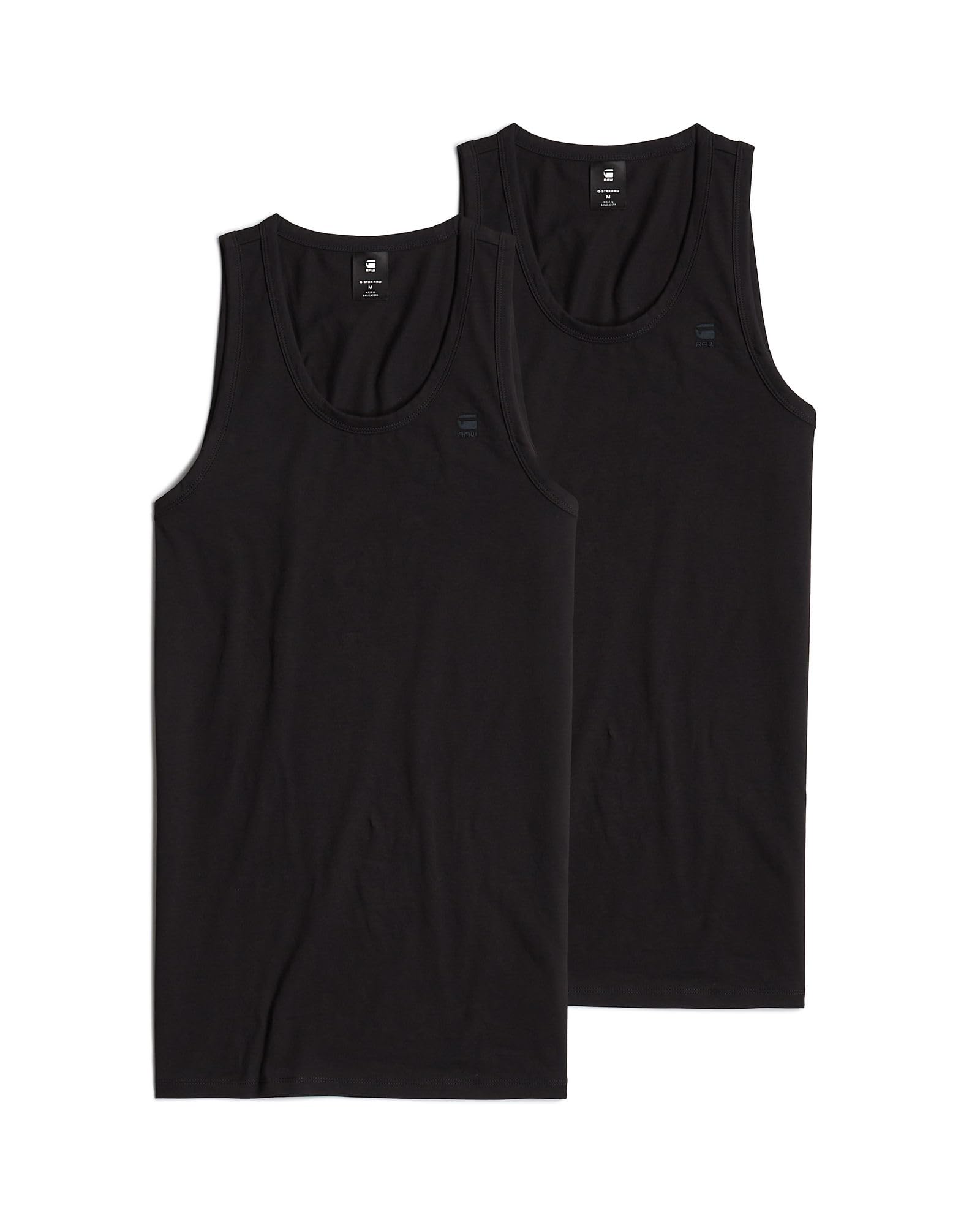 G-STAR Men's Base Tank Top 2-Pack, Black (dk black D25476-3310-6484), XS