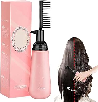 3-Second Hair Straightening Cream, Hair Straightener Treatment with Brush, Hair Straightening Treatment for Curly Hair, Hair Straightening Treatment for All Hair Types, 150ml (1Pcs)