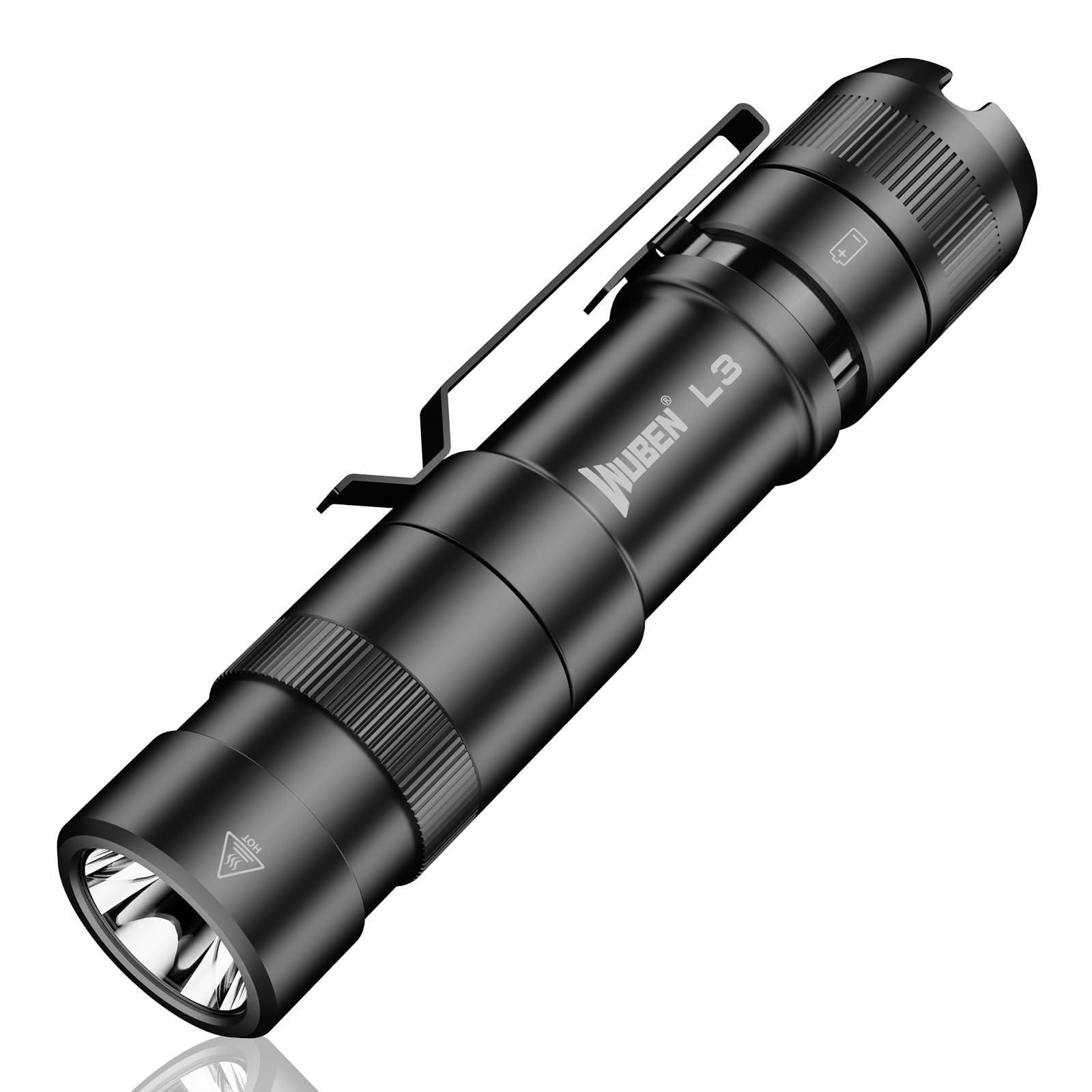 WUBEN L3 Torch High Lumens, 3000 Lumen Bright Torch Rechargeable, Dual-Way USB C Charging 7 Light Mode, IP68 Handheld Torches for Tactical/Outdoor/Dog Walking, Tool Gifts for Men